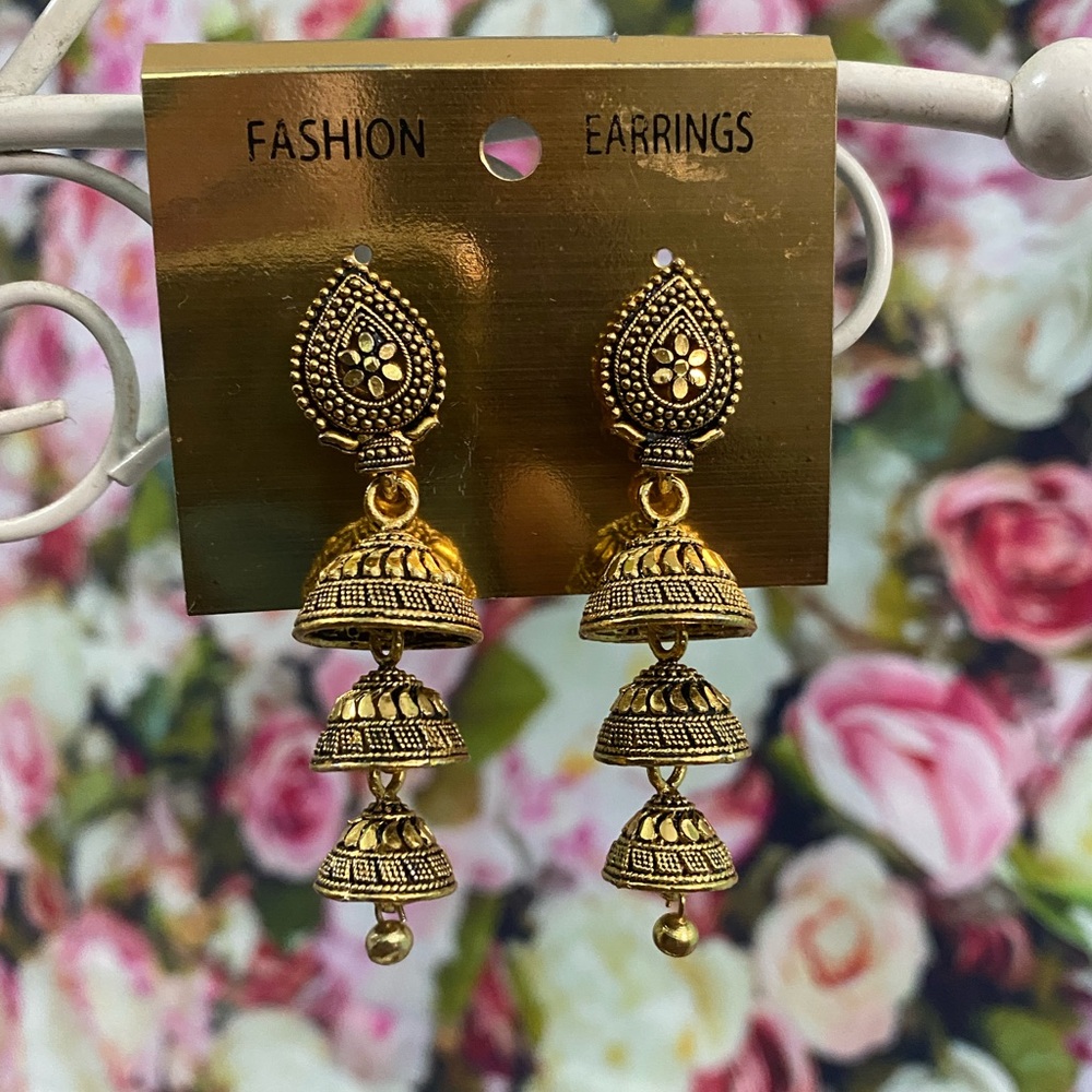 Indian Layer Jumka Earrings